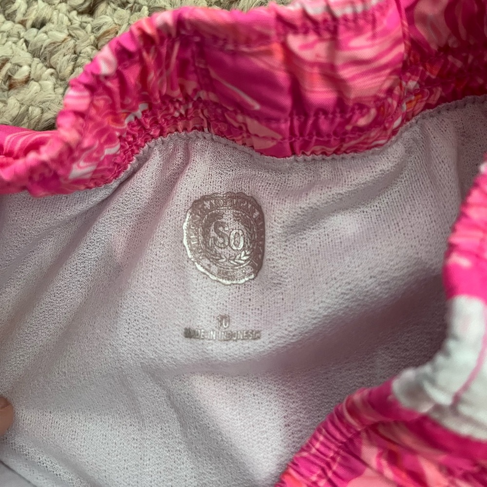 pink swirl athletic shorts